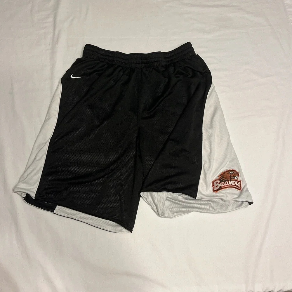 Vtg Nike Team Oregon State Beavers Basketball Shorts Mesh Reversible Men's M